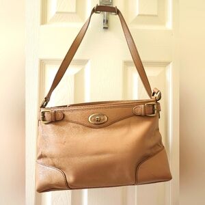 Etienne Aigner Tan Leather Shoulder Bag